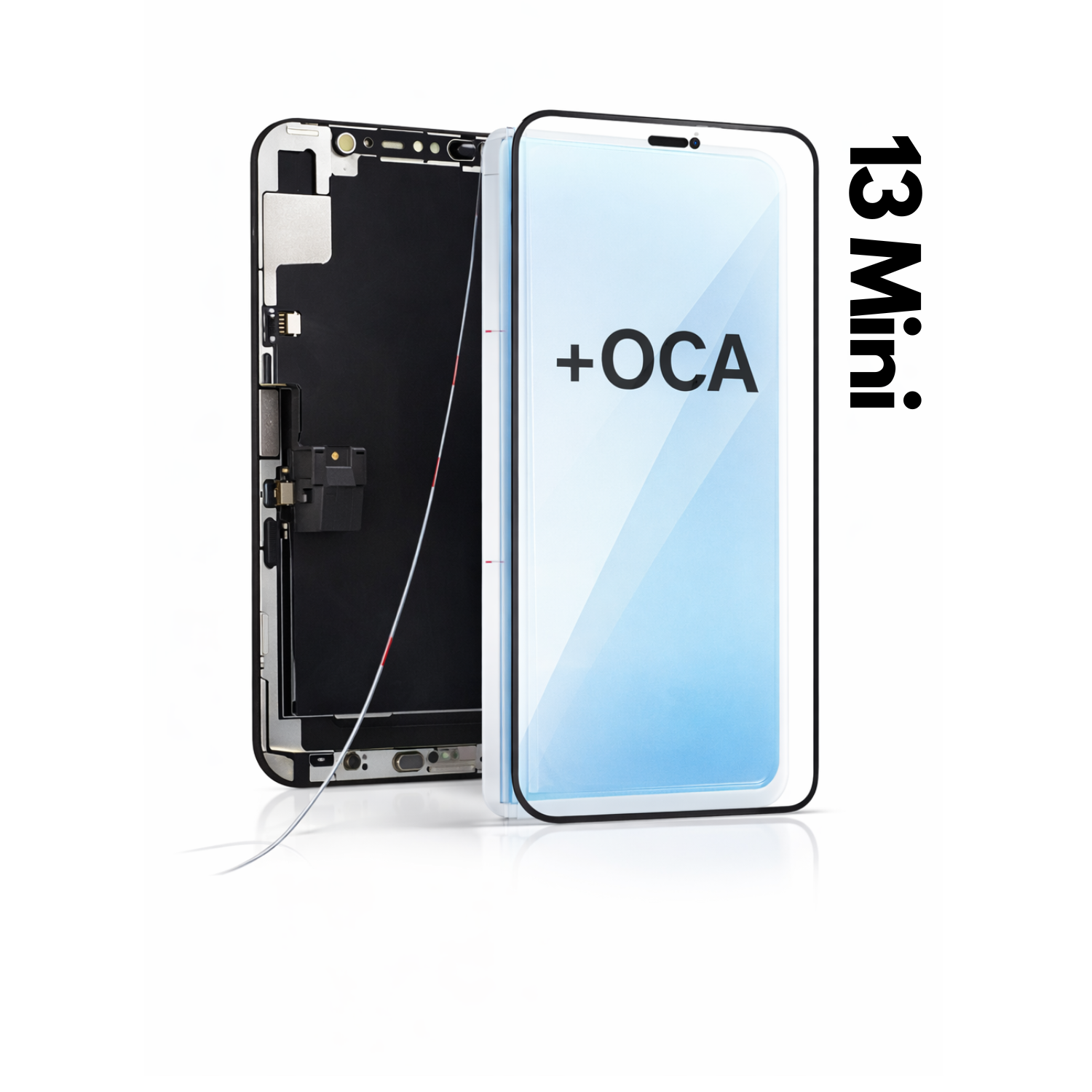 Sticla frontala ( pentru refurbished) + OCA Adeziv pentru iPhone 13 Mini