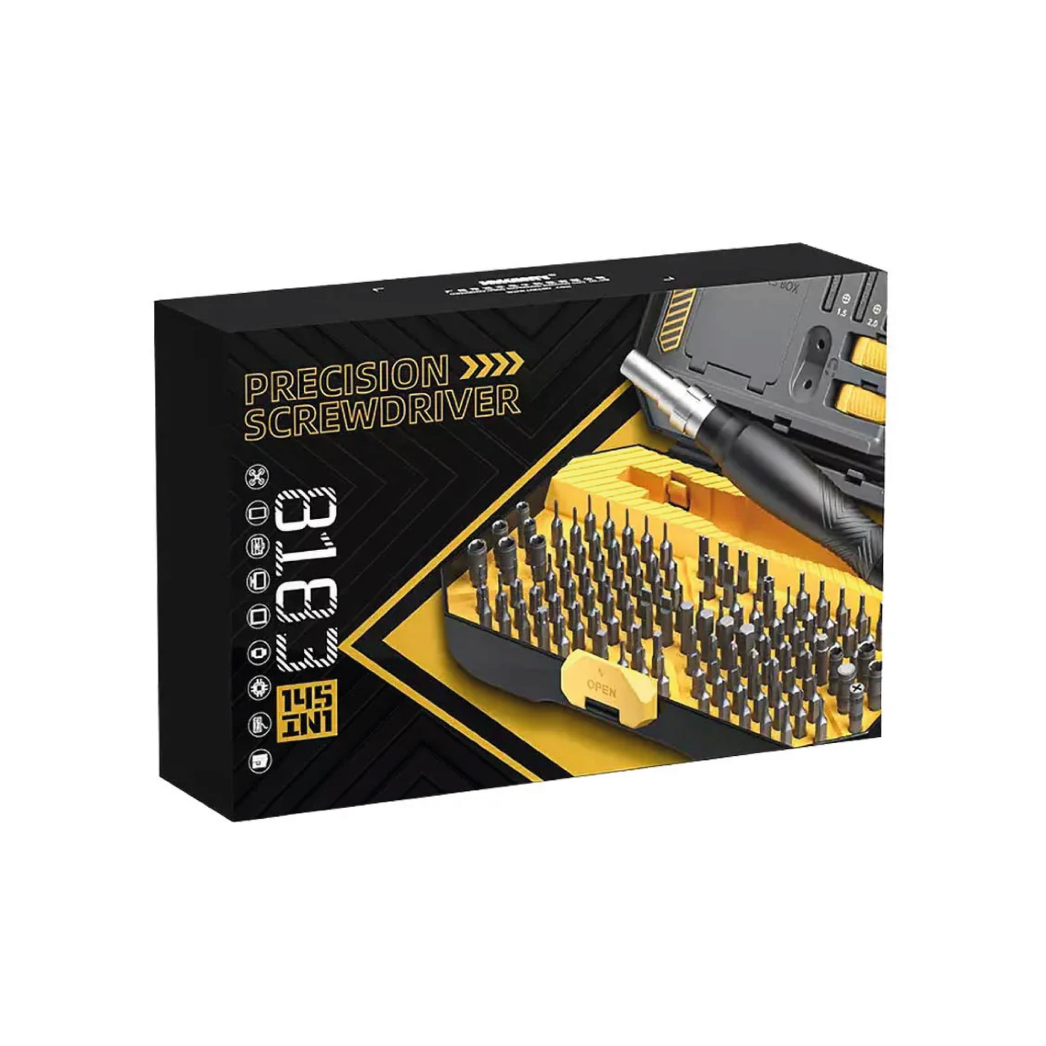 Set surubelnite de precizie Jakemy JM-8183 cu unelte de deschidere si cleste 145 in 1