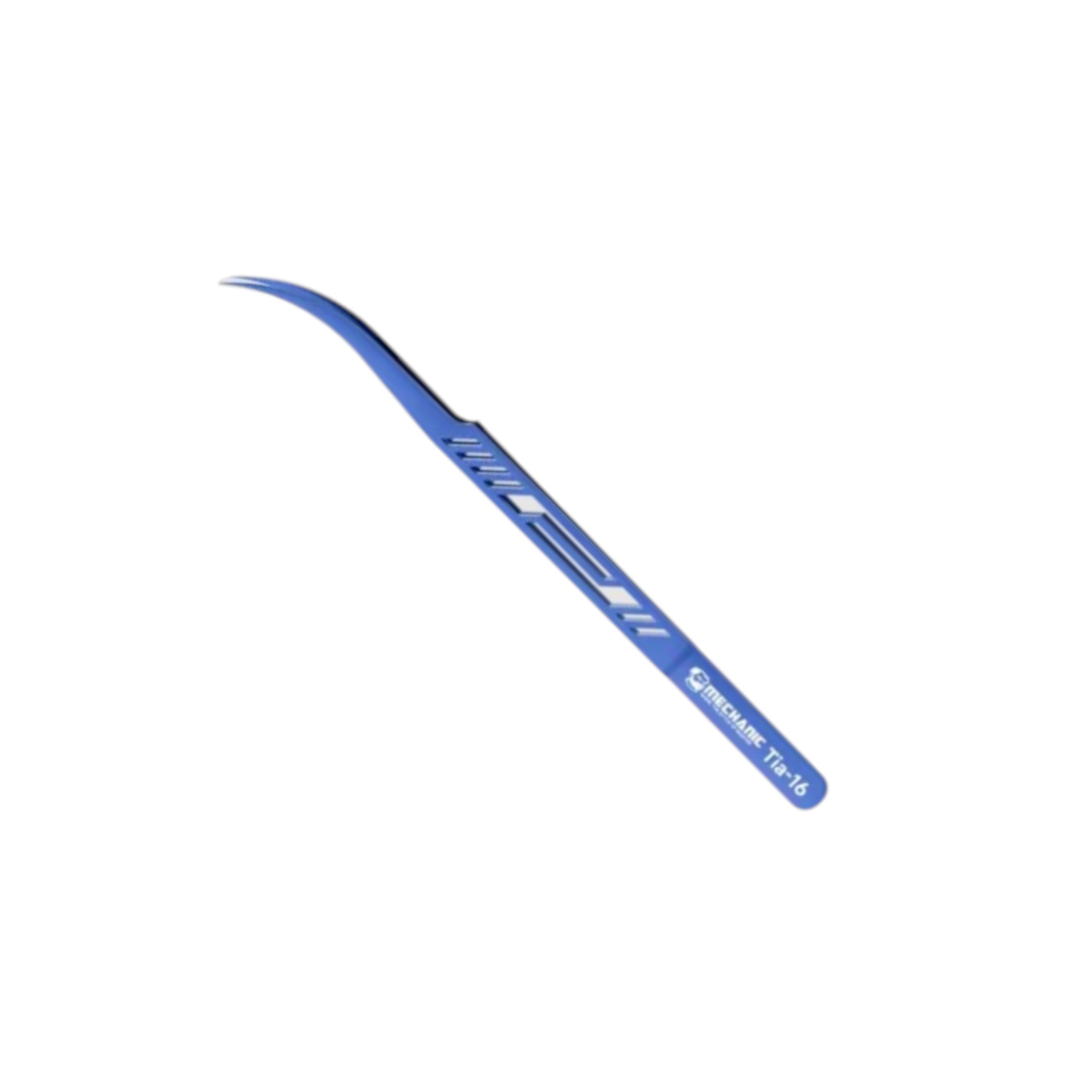 Pensetă de precizie Mechanic TIA-16, vârf curbat, aliaj de titan