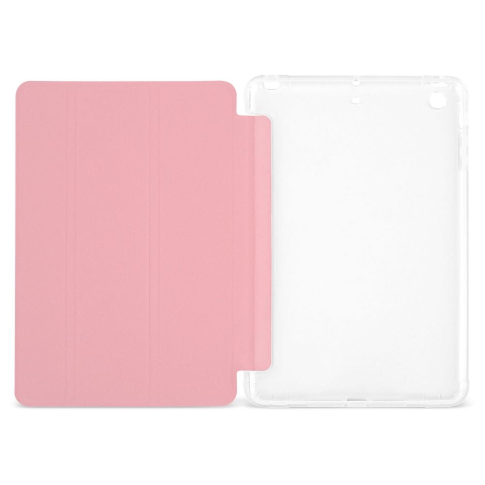 Husa Magnetica cu spate transparent, colturi intarite pentru iPad Mini 1, 2, 3 7.9 Inch - Roz