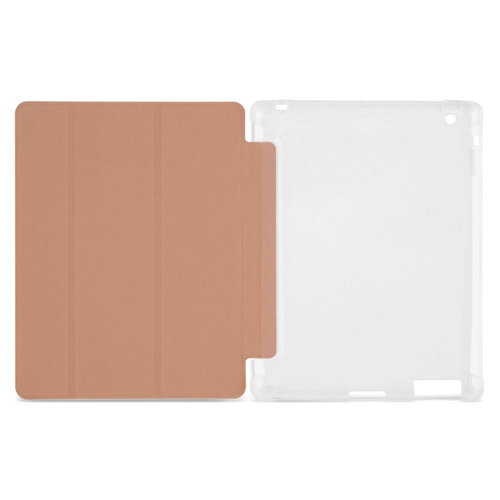 Husa Magnetica cu spate transparent, colturi intarite pentru iPad 2, 3, 4 9.7 Inch - Rose Gold