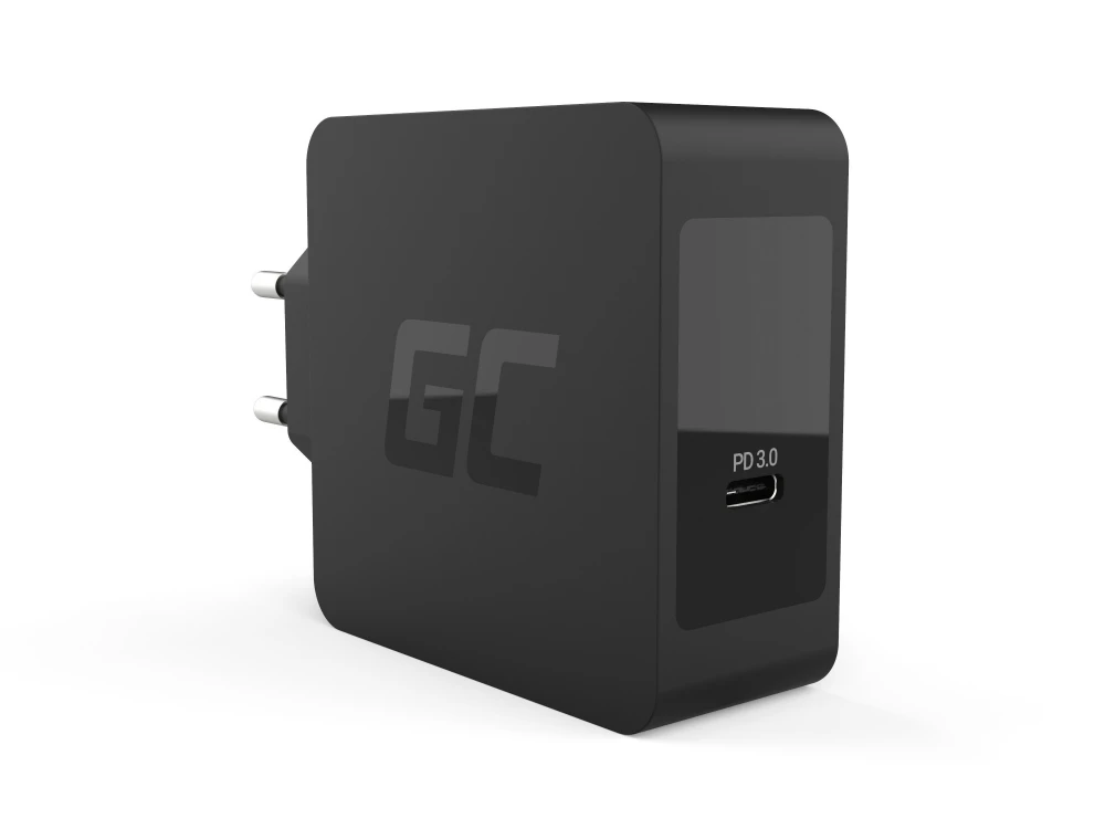 Incarcator + Cablu Type-C 60W pentru laptop Apple MacBook Pro, Asus ZenBook, HP Spectre, Lenovo ThinkPad, Green Cell Charger — CHAR09